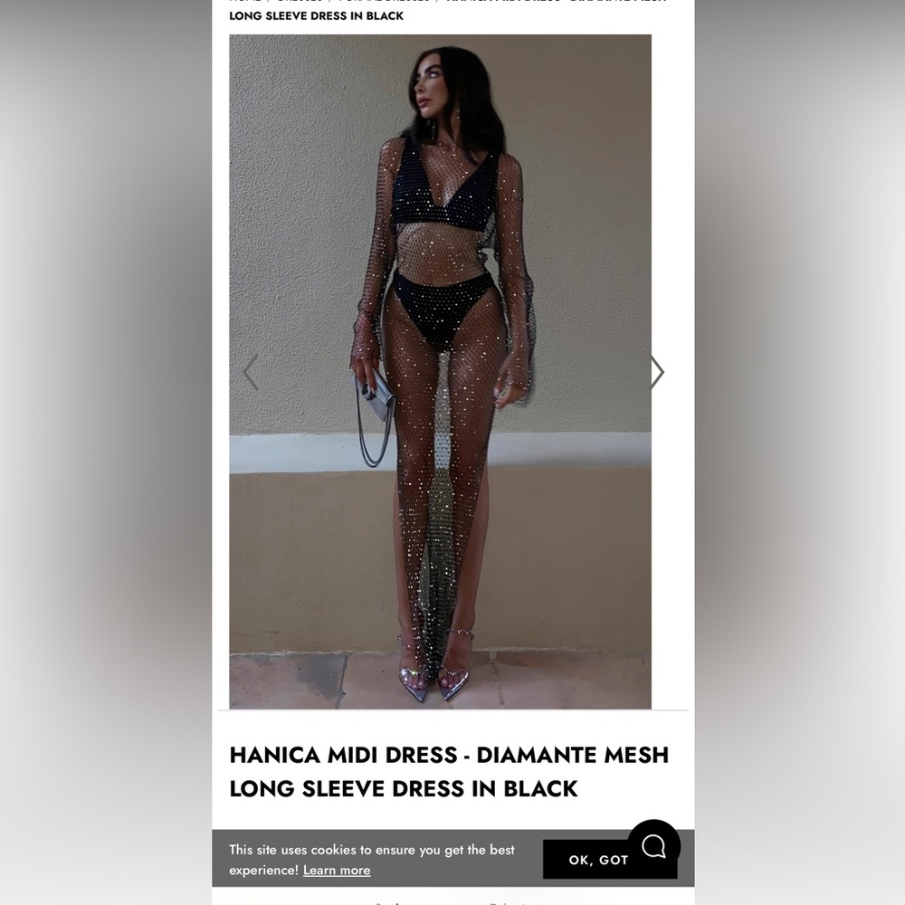 Showpo black diamond Dress